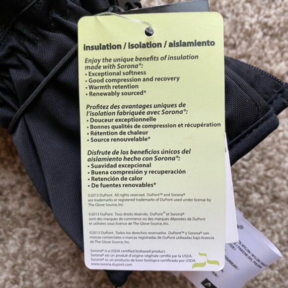 NWT Head Junior Ski Mittens Winter Gear Insulation Gloves Black Zip Size S/P - Picture 7 of 7